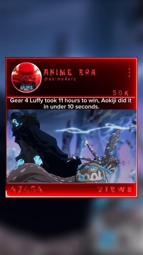 Gear 4 Luffy took 11 hours to win, Aokiji did it in under 10 seconds. #onepiece #luffy#aokiji#shorts