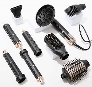 ion Luxe 8In1 Airstyler Pro, Interchangeable Hair Dryer & Curler for All Hair Types