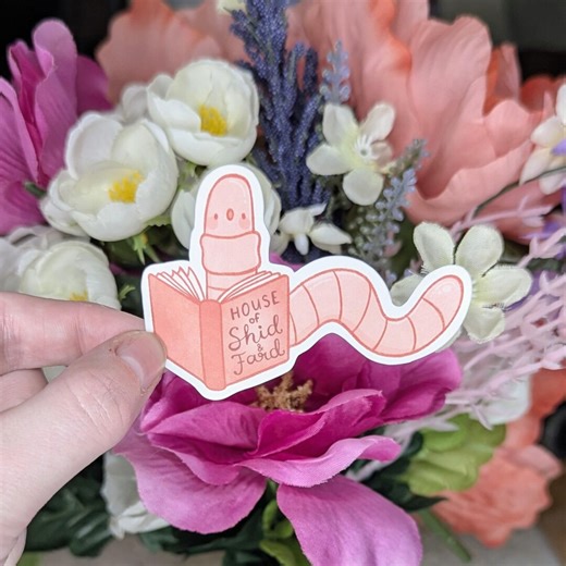 Bookworm Vinyl Sticker - Etsy