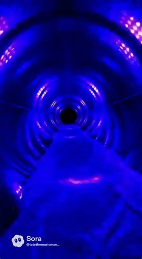 amazing LED water slide#waterslide #sora #ai #amusementparkride