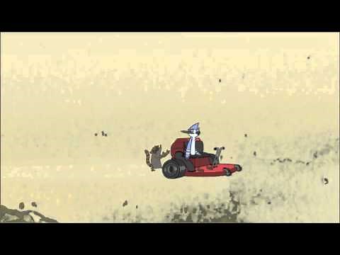 Mordecai and Rigby - Exploding Lawn Mower