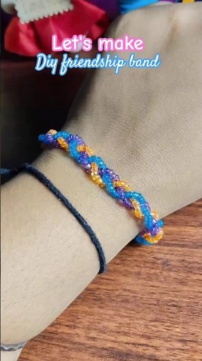 How to Make a Twisted Bead Friendship Band! | Easy DIY💕😍#shorts #friendship #trending #diy