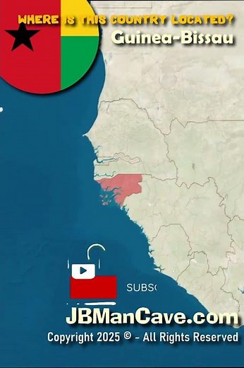 Where is GUINEA-BISSAU Located in the WORLD? JBManCave.com #Shorts