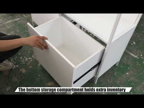 Modern Retail Display Shelf with LED Poster Panel | Custom Advertising Lightbox Rack