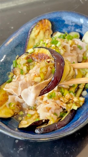 焼きなす×豚しゃぶ、これ最高です。 #簡単レシピ