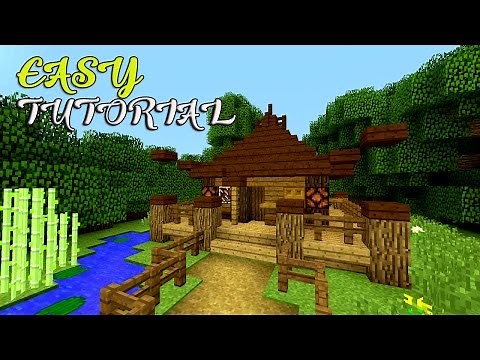 [ Japanese ] Minecraft: How to make a small house tutorial | EASY & COMPACT SURVIVAL HOUSE!!!