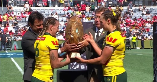 The Jillaroos hoist the 2024 Pacific Championships trophy