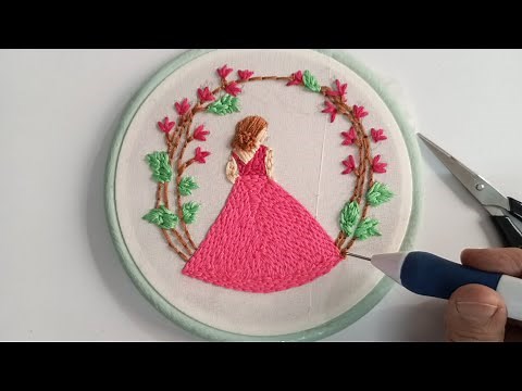 Stunning Girl Punch Needle Embroidery | Easy Tutorial for Beginners