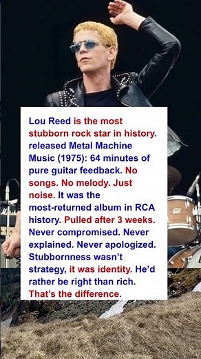 Why Lou Reed is Credited the Most Stubborn Rock Artist