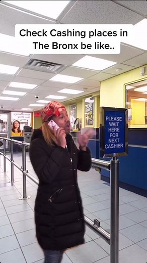 Check cashing places in The Bronx be like.. #comedy #funny #nyc #AirPodsJUMP #lifestyle #stimiluscheck #cartiktok #fyp