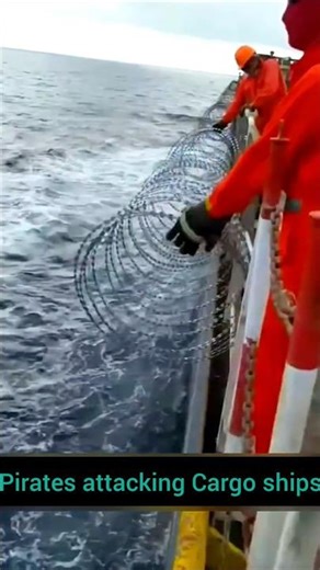 Pirates Attacking a Ship? 😳 Why Ships Install Razor Wire 🚢 #shorts #pirates #ship #pirateattack