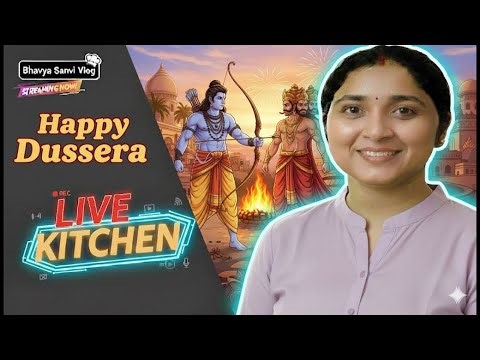 Happy Dussehra 2025 🎉 | Easy Indian Recipe LIVE Cooking Shorts 🍲 | Bhavya Sanvi Vlog