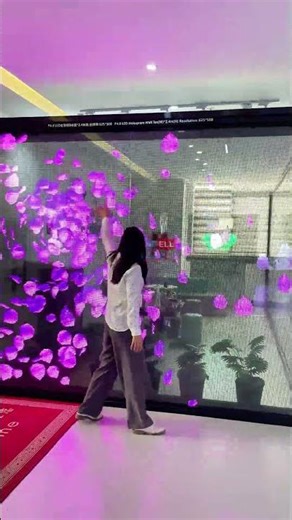 Interactive Glass Wall Display Solution #wellvision #ledscreen