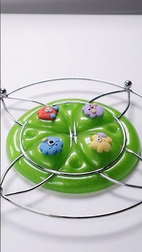 How to make micapowder slime bubbles using pot stand - Satisfying and Relaxing, slime ASMR