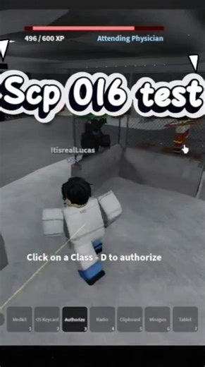 SCP 016 test /// SCP: RolePlay #roblox #scproleplay #scp #shorts