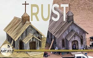 【场景模型——木构教堂/灵感来自电影 RUST #73 】【Modellismo】【模型制作】【模型涂装】_哔哩哔哩_bilibili