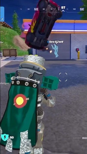 #shorts #gaming #fortnite Launch Car Using Garage Door Button! 💥Wasn’t Expecting That!! #ezra #eli