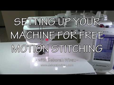 Setting up your machine for free motion stitching with Deborah Wirsu