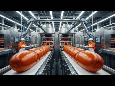 Inside a Modern Hot Dog Factory: From Raw Meat to Juicy American Hot Dogs (Full Process)