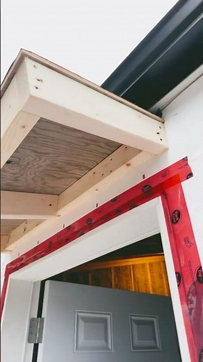 The simplest door overhang ever - Cedar Workshop Ep.5 #shorts