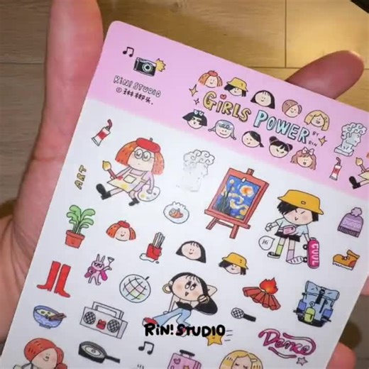 Girl Power Stickers: Rin Studio Kawaii Journal Stickers - Etsy