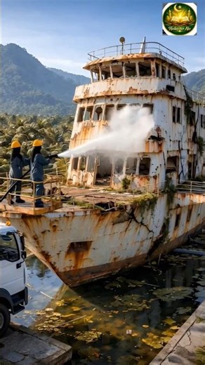 Amazing Makeover: Old Vessel Becomes a Beautiful Sanctuary! 🕌✨ #AI #Shorts