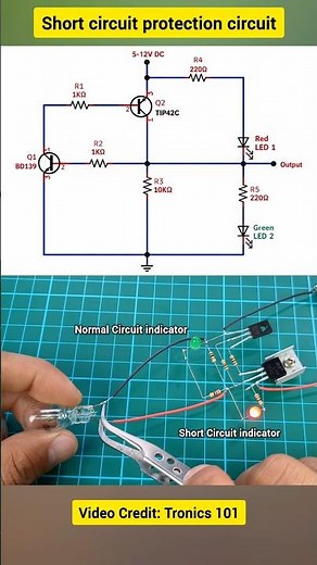 short circuit protection circuit #diy #shorts