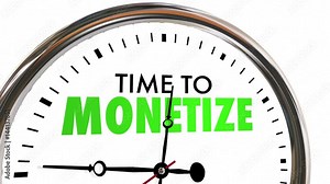 Time to Monetize Clock Earn Money Revenue Model 3d Animation