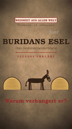 Buridans Esel: Das philosophische Gedankenexperiment erklärt