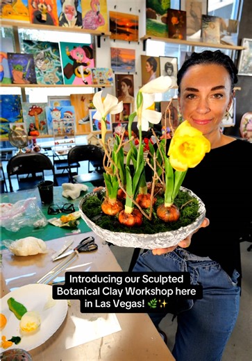 Sculpted Botanical Clay Workshop in Las Vegas