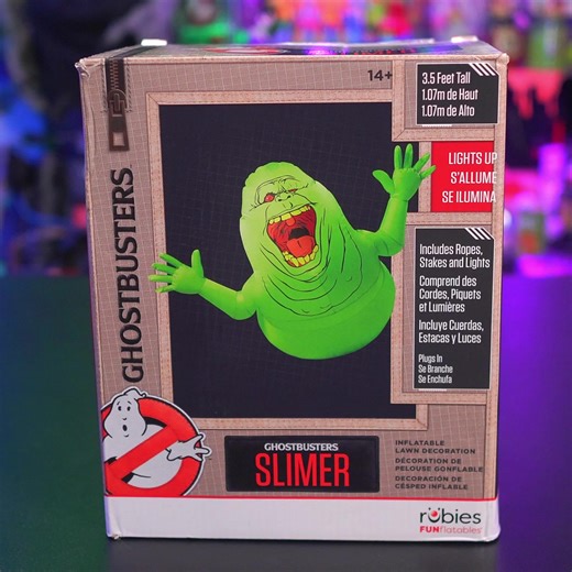 In today’s feature, get a first look at the new Slimer inflatable, coming soon to Rubies’ Ghostbusters Funflatables assortment! Full video in the comments. | GhostbustersNews.com
