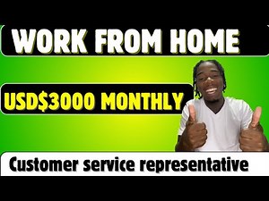 Customer Service Representative Work From Home Job[USD$3000 Monthly] Apply Now And Make Money'