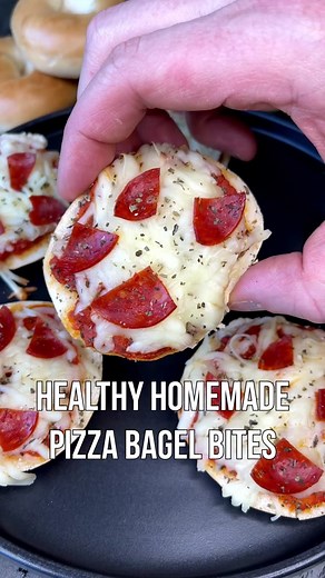 Healthy Homemade Pizza Bagel Bites Recipe