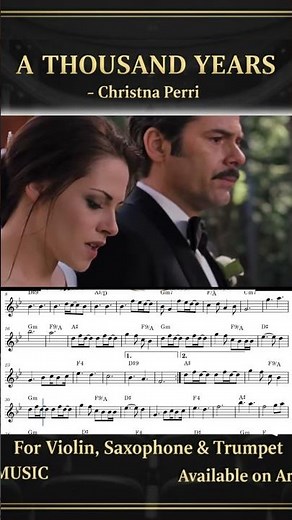 A Thousand Years - The most beautiful wedding song! #athousandyears #weddingsheetmusic #instrumental