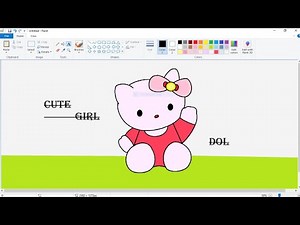 doll drawing step by step | mspaint dol draw || dol kaise banaye mspaint me