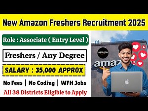 Amazon Recruitment 2025 🔥 Freshers | No Coding AI Jobs | ₹30,000 Salary | Work From Home Tamil | TJT