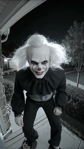 Terrifying clown caught on CCTV #scary #ai #foundfootage #horror