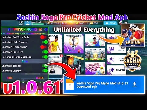 Sachin Saga Pro Mod Apk v1.0.61 | Sachin Saga Pro VIP Mega Mod Menu v1.0.61 | Sachin Saga Pro Hack
