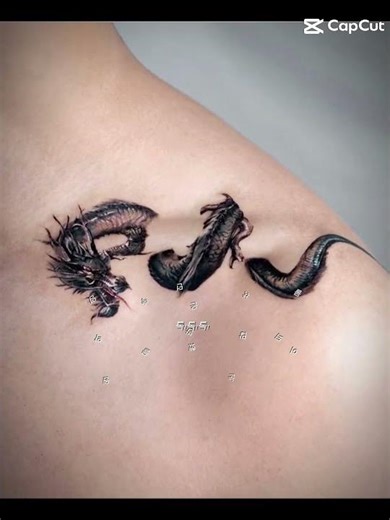 Hình xăm rồng xương quai xanh siêu ảo - NotSub