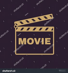 Clapper Board Icon Movie Symbol Flat Stock Vector (Royalty Free) 368552927 | Shutterstock