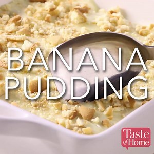 Here's the scoop: Homemade banana pudding is pure comfort. FULL RECIPE for Banana Pudding: http://spr.ly/61858BqpH | Taste of Home