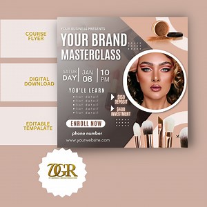 DIY Course Flyer | Canva Template | Editable Canva Flyer | Masterclass Flyer Template | Training Course Flyer Template | Online Class Ad - Etsy