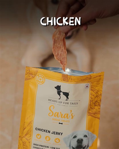 When we say these are the CLEANEST treats for your dog, THIS IS WHY! 🐶 NO Preservatives, NO Filler Ingredients, NO Flavours! Only clean and real ingredients for your dog. Available in 10 yummy variants. Try Sara's Doggie Treats today! | Heads Up For Tails