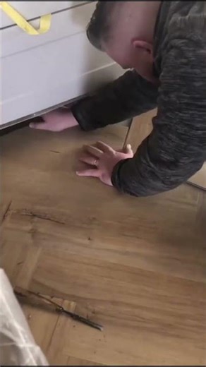 SPC herringbone flooring installation. #vinylflooring #installation #waterproof #fireproof