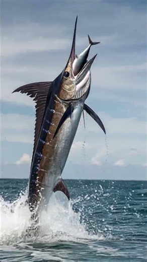 You Can Escape Once… But Not Twice from the Speedster Black Marlin! ⚡🐟 #wildlifedocumentary