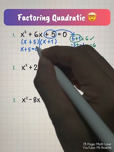 30K views · 290 reactions | Quadratic Equations | Factoring | Quadratic Formula | Extracting the Square Root | Math Love | Facebook
