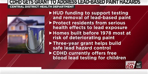 Central District Health Department gets grant to deal with lead-based paint hazards