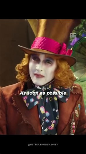 ⏱️ As soon as possible = Lo antes posible La expresión “as soon as possible” (también abreviada como *ASAP*) se usa para pedir o indicar que algo debe hacerse sin demora, tan pronto como sea posible. Es común en contextos formales e informales. 📌 Otras formas parecidas: - Right away (De inmediato) - Without delay (Sin demora) - At once (Enseguida) - Immediately (Inmediatamente) | Better English - Daily