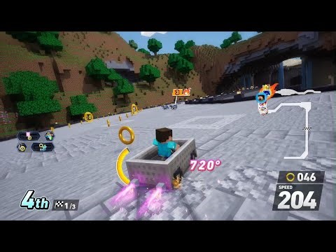 Sonic Racing: CrossWorlds - Minecraft Track Showcase!