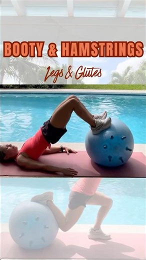 Exercise Ball Leg & Glute Workout | 4 Lower Body Strength Moves 🍑 #shorts